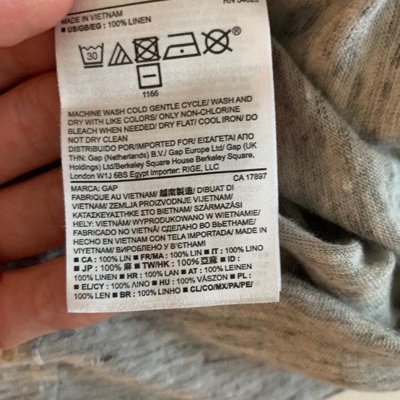 Gap Heathered Gray Linen Shirt - Picture 4 of 5